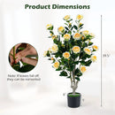 Artificial Camellia Tree 39.5" with Cement Pot - Set of 2 by LJGDeals