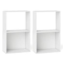 3-Tier Bookshelf with Open Storage - Set of 2 by DirectDeals