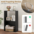3-Tier Bookshelf with Open Storage - Set of 2 by DirectDeals