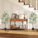 4.5 Feet Tall Artificial Olive Tree Fake Potted Trees with Realistic Fruits-Set of 2 by LJGDeals