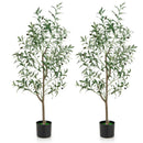 4.5 Feet Tall Artificial Olive Tree Fake Potted Trees with Realistic Fruits-Set of 2 by LJGDeals