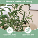 4.5 Feet Tall Artificial Olive Tree Fake Potted Trees with Realistic Fruits-Set of 2 by LJGDeals