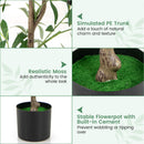 4.5 Feet Tall Artificial Olive Tree Fake Potted Trees with Realistic Fruits-Set of 2