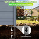 Set of 2 48 x 38 Inch Air Conditioner Fence 2 Panels with Metal Ground Stakes-Gray by LJGDeals