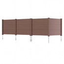 Set of 2 48 x 38 Inch Air Conditioner Fence 2 Panels with Metal Ground Stakes-Gray by LJGDeals