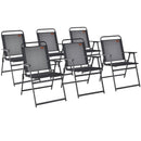 Set of 2/4/6 Outdoor Folding Chairs with Breathable Seat