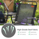 Set of 2/4/6 Outdoor Folding Chairs with Breathable Seat