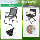 Set of 2/4/6 Outdoor Folding Chairs with Breathable Seat