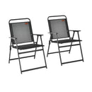 Set of 2/4/6 Outdoor Folding Chairs with Breathable Seat