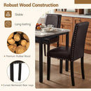 Set of 2/4 Dining Chairs Faux Leather Upholstered Parsons Kitchen Chairs