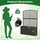 Set of 2 58 Inch Raised Garden Bed with Trellis and Wicker Planter Box