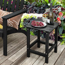 Set of 2 14 Inch Square Weather-Resistant Adirondack Side Table-Black by LJGDeals