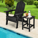 Set of 2 14 Inch Square Weather-Resistant Adirondack Side Table-Black by LJGDeals