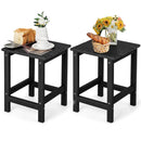 Set of 2 14 Inch Square Weather-Resistant Adirondack Side Table-Black by LJGDeals