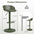 Adjustable Swivel Bar Stools Set of 2 with Back & Footrest