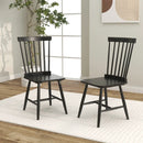 Set of 2 Windsor Dining Chairs with High Spindle Back by LJGDeals
