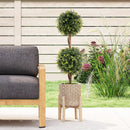 Set of 2 Artificial Double Topiary Ball Trees by DirectDeals