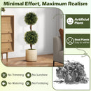 Set of 2 Artificial Double Topiary Ball Trees by DirectDeals