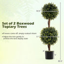 Set of 2 Artificial Double Topiary Ball Trees by DirectDeals