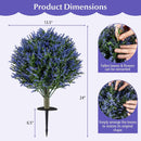 Set of 2 Artificial Lavender Topiary Ball Trees with Ground Spikes by LJGDeals