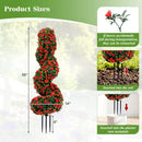 Artificial Spiral Topiary Trees 36" with Ground Spikes Set of 2 by LJGDeals