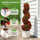 Artificial Spiral Topiary Trees 36" with Ground Spikes Set of 2 by DirectDeals