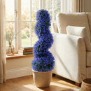 Artificial Spiral Topiary Trees 36" with Ground Spikes Set of 2 by LJGDeals