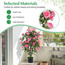 Artificial Rose Tree with Blooming Flowers - Set of 2 by LJGDeals