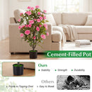 Artificial Rose Tree with Blooming Flowers - Set of 2 by LJGDeals