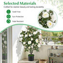 Artificial Rose Tree with Blooming Flowers - Set of 2 by DirectDeals