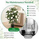 Artificial Rose Tree with Blooming Flowers - Set of 2 by DirectDeals