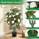 Artificial Rose Tree with Blooming Flowers - Set of 2 by LJGDeals