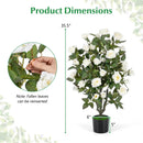 Artificial Rose Tree with Blooming Flowers - Set of 2 by LJGDeals