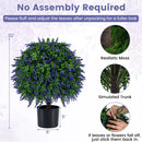 Artificial Lavender Topiary Ball Trees 22 Inch Set of 2 by LJGDeals