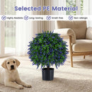 Artificial Lavender Topiary Ball Trees 22 Inch Set of 2 by LJGDeals