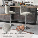 Set of 2 Bar Chairs with Footrest Electroplated Metal Base and Anti-Slip Ring by LJGDeals