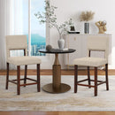 2 Piece Bar Chair Set with Hollowed Back and Rubber Wood Legs by LJGDeals