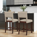 2 Piece Bar Chair Set with Hollowed Back and Rubber Wood Legs by LJGDeals