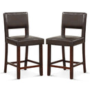 2 Piece Bar Chair Set with Hollowed Back and Rubber Wood Legs by LJGDeals