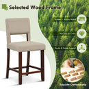 2 Piece Bar Chair Set with Hollowed Back and Rubber Wood Legs by LJGDeals