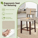 2 Piece Bar Chair Set with Hollowed Back and Rubber Wood Legs by LJGDeals