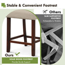 2 Piece Bar Chair Set with Hollowed Back and Rubber Wood Legs by LJGDeals