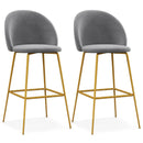29 Inches Set of 2 Bar Stoolswith Padded Seats-Gray by LJGDeals