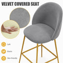 29 Inches Set of 2 Bar Stoolswith Padded Seats-Gray by LJGDeals
