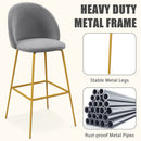 29 Inches Set of 2 Bar Stoolswith Padded Seats-Gray by LJGDeals