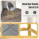 29 Inches Set of 2 Bar Stoolswith Padded Seats-Gray by LJGDeals