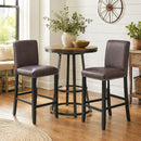Bar Stools with Back Set of 2 - 25.5" Counter Height
