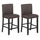 Bar Stools with Back Set of 2 - 25.5" Counter Height