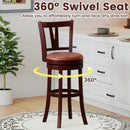 Set of 2 Counter Height Swivel Barstools with High Backs and Footrests by LJGDeals