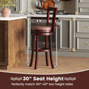 Set of 2 Counter Height Swivel Barstools with High Backs and Footrests by LJGDeals